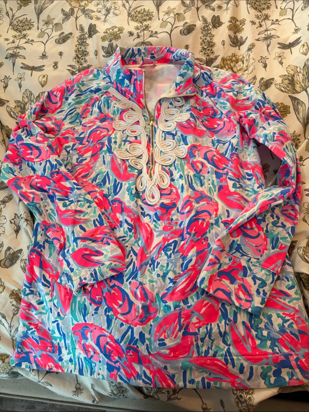 Lily Pulitzer colorful zip up top